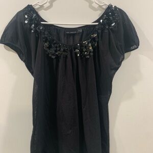 The Limited Black Sequin Embellished Blouse